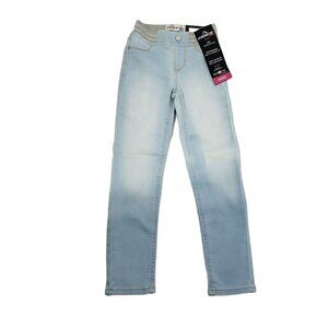 Jordache Jeans Girls Rib Waist Skinny Fit Size 5 Slim‎ Light Wash